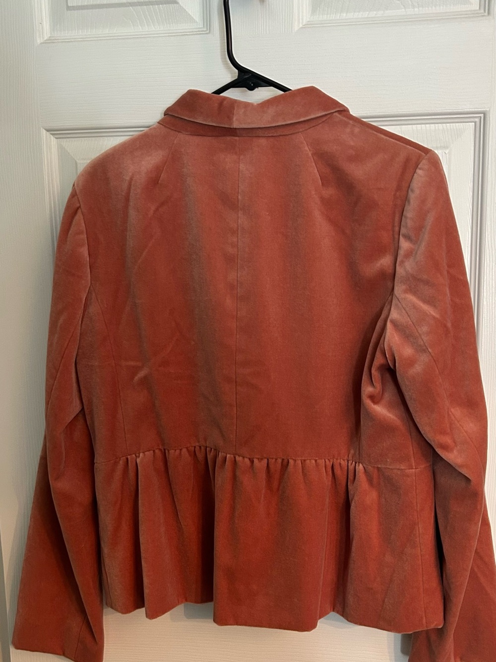 J. Crew Rust Velvet Peplum Blazer - Picture 3 of 3